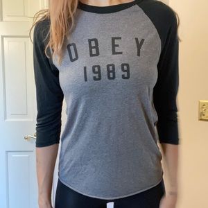 Baseball Style Obey Shirt